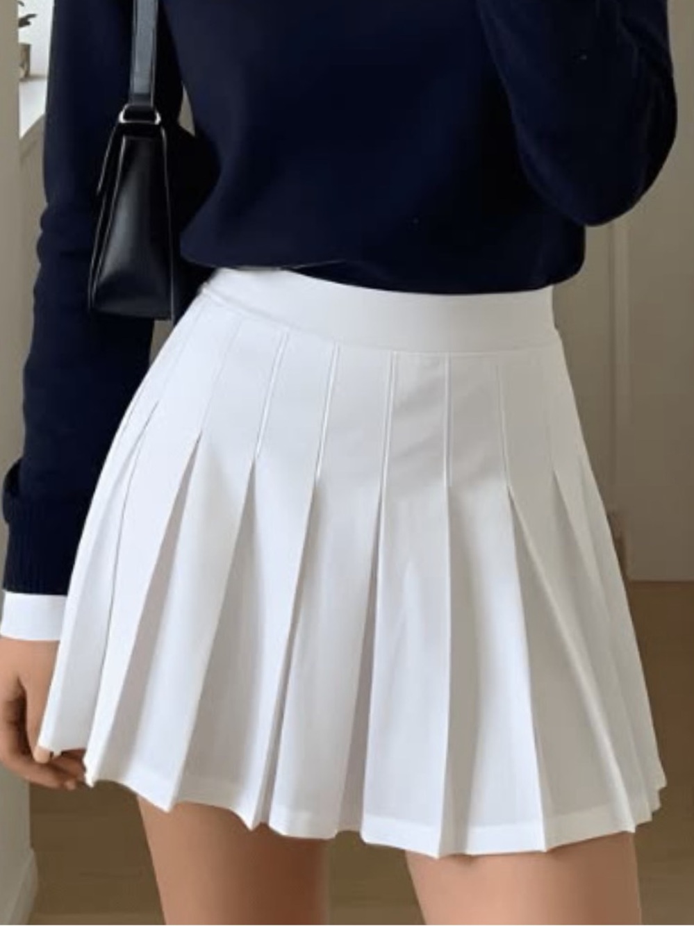 Aritzia Sunday Best White Pleated Mini Skirt
